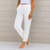 Elena | Pantaloni elasticizzati in lino