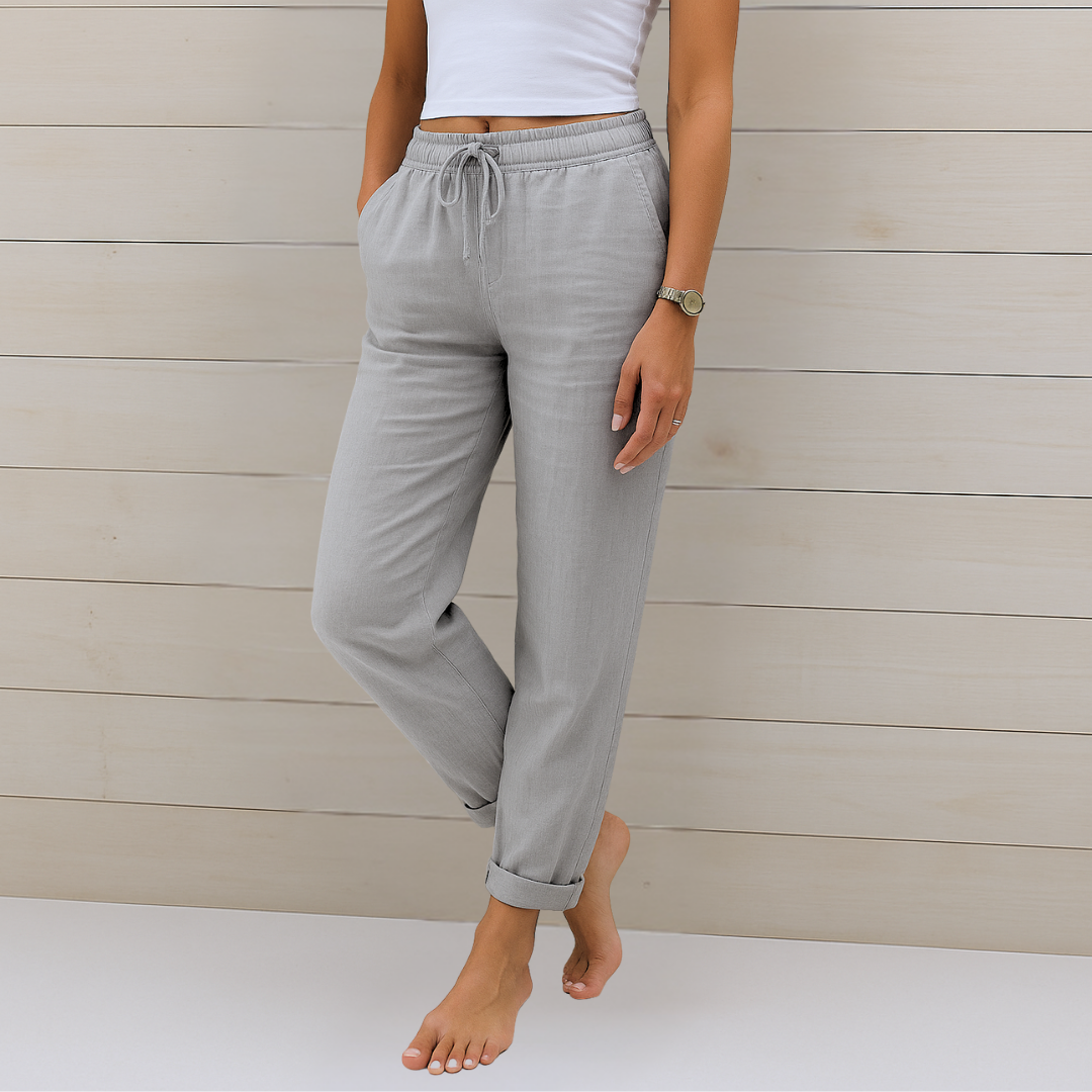 Elena | Pantaloni elasticizzati in lino