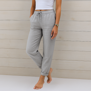 Elena | Pantaloni elasticizzati in lino