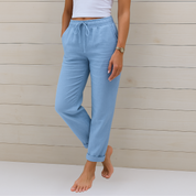 Elena | Pantaloni elasticizzati in lino