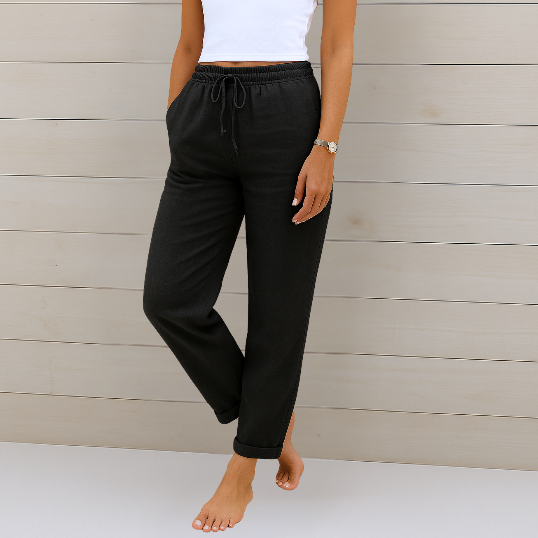Elena | Pantaloni elasticizzati in lino