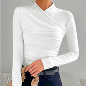 Elysa™-Top clásico de cuello redondo