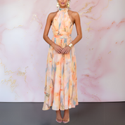 Noemí™ | Elegante vestido con estampado de acuarelas