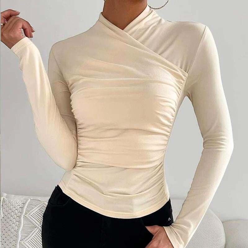 Elysa™-Top clásico de cuello redondo