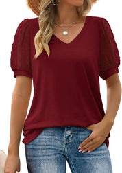 Elysa™ -Blusa elegante con mangas abullonadas