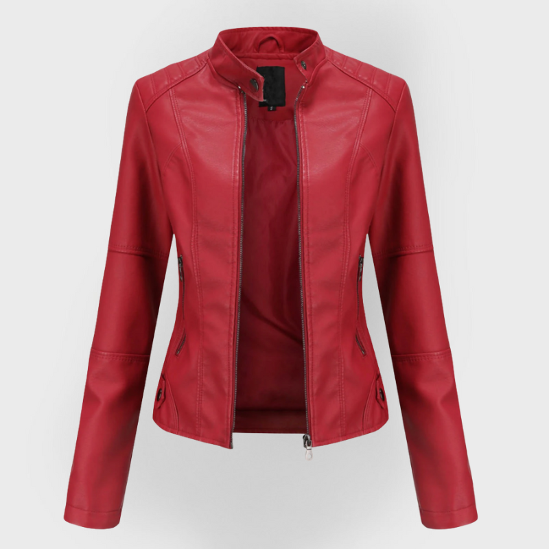 Pia | Giacca in pelle stile moderno