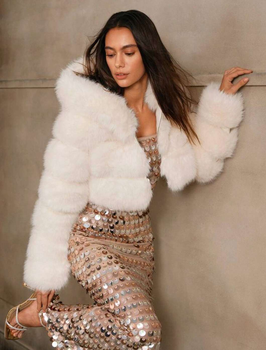 Abrigo de Pelo | White Glow Coat