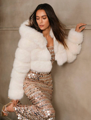 Abrigo de Pelo | White Glow Coat