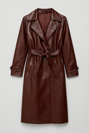 Paula X Clara | Trench largo efecto piel