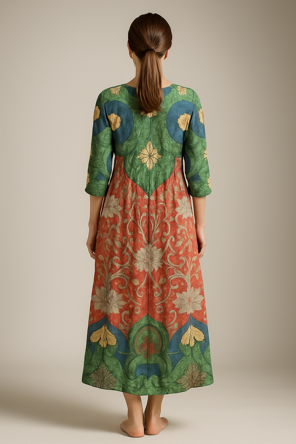 Celestine | Vestido largo con estampado floral vintage