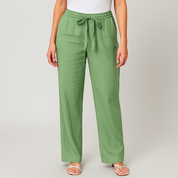 Giulia | Pantaloni in lino con vita regolabile