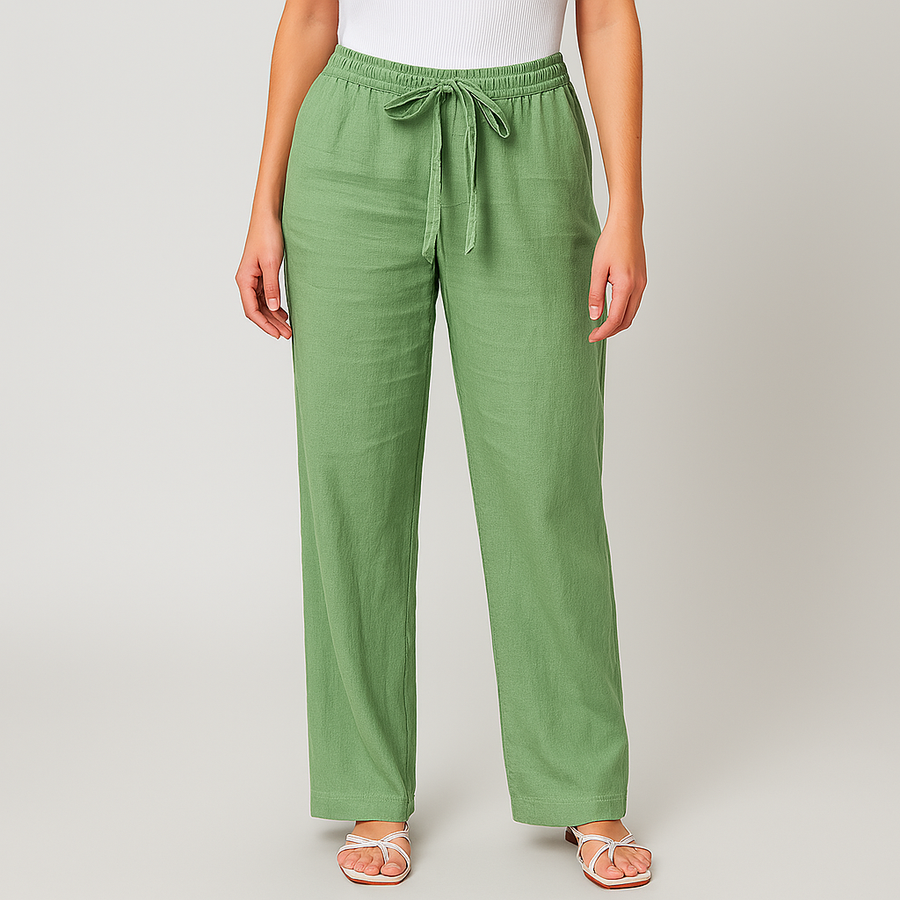 Giulia | Pantaloni in lino con vita regolabile