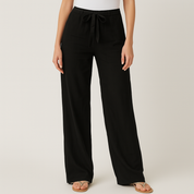 Giulia | Pantaloni in lino con vita regolabile