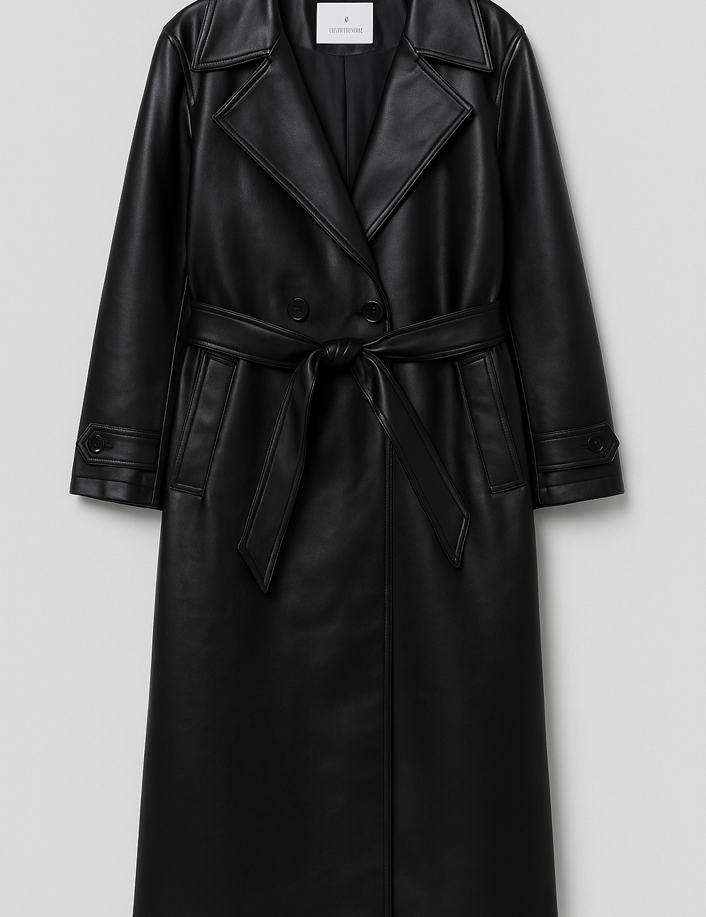 Paula X Clara | Trench largo efecto piel