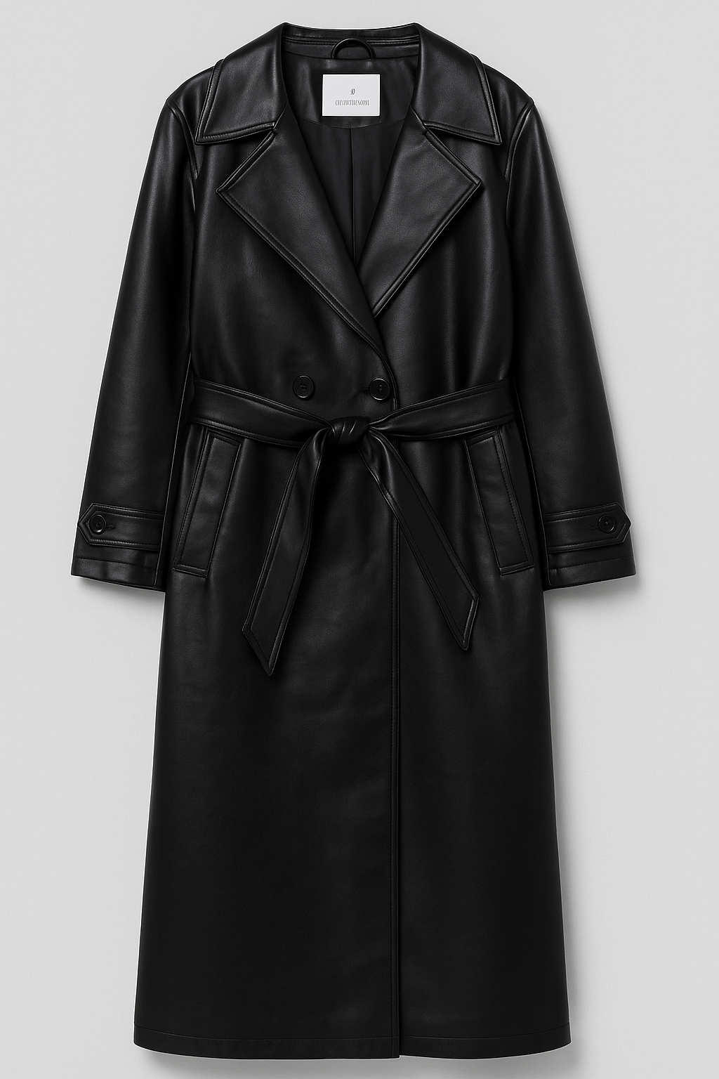 Paula X Clara | Trench largo efecto piel