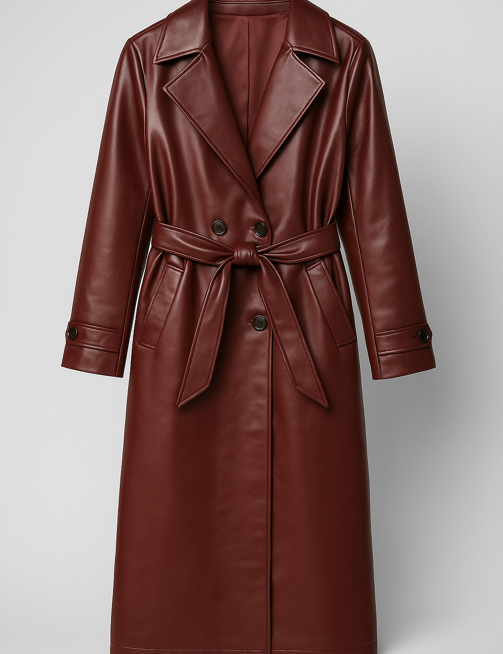 Paula X Clara | Trench largo efecto piel
