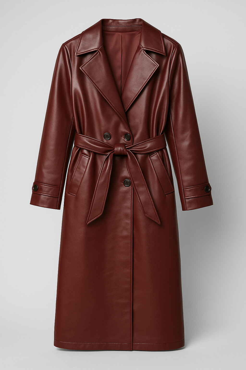 Paula X Clara | Trench largo efecto piel
