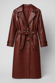 Paula X Clara | Trench largo efecto piel