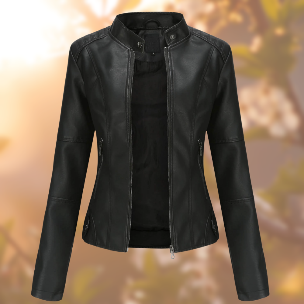 Pia | Giacca in pelle stile moderno
