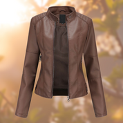 Pia | Giacca in pelle stile moderno