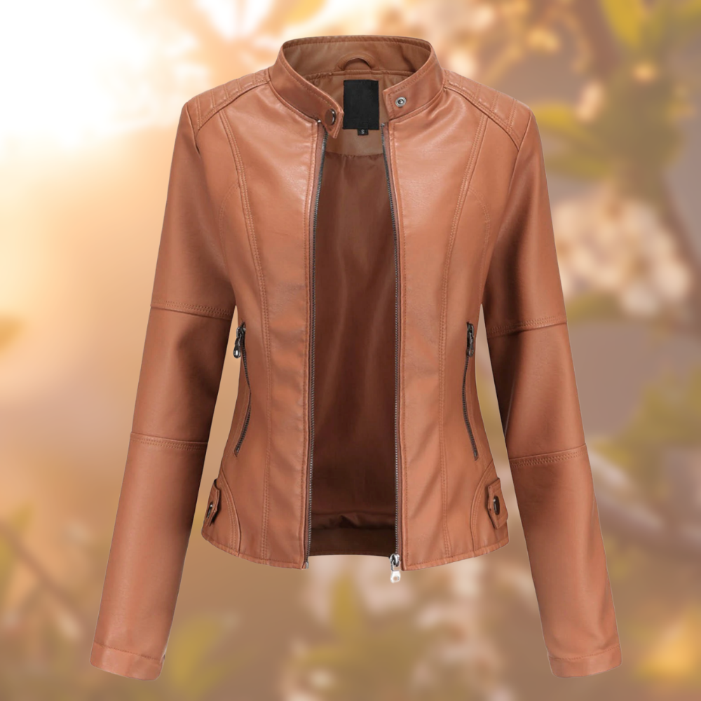 Pia | Giacca in pelle stile moderno