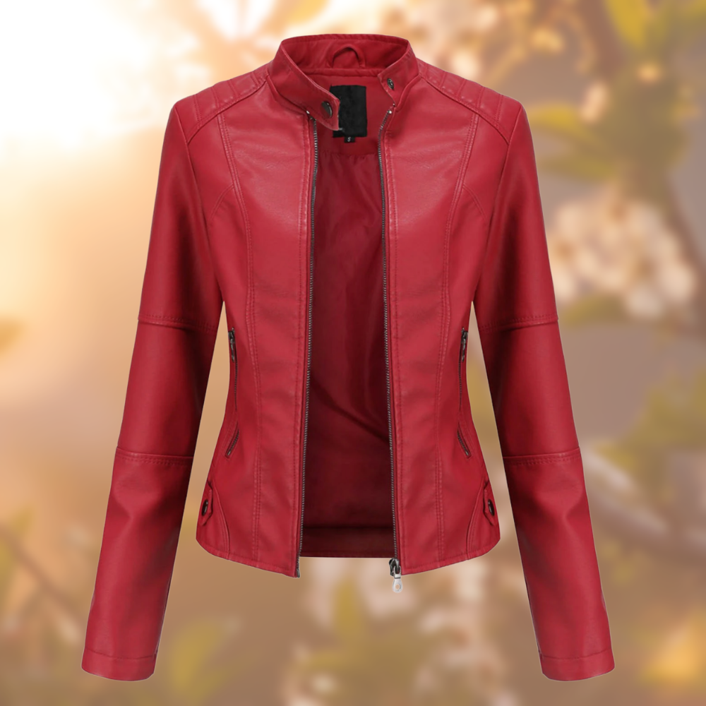 Pia | Giacca in pelle stile moderno