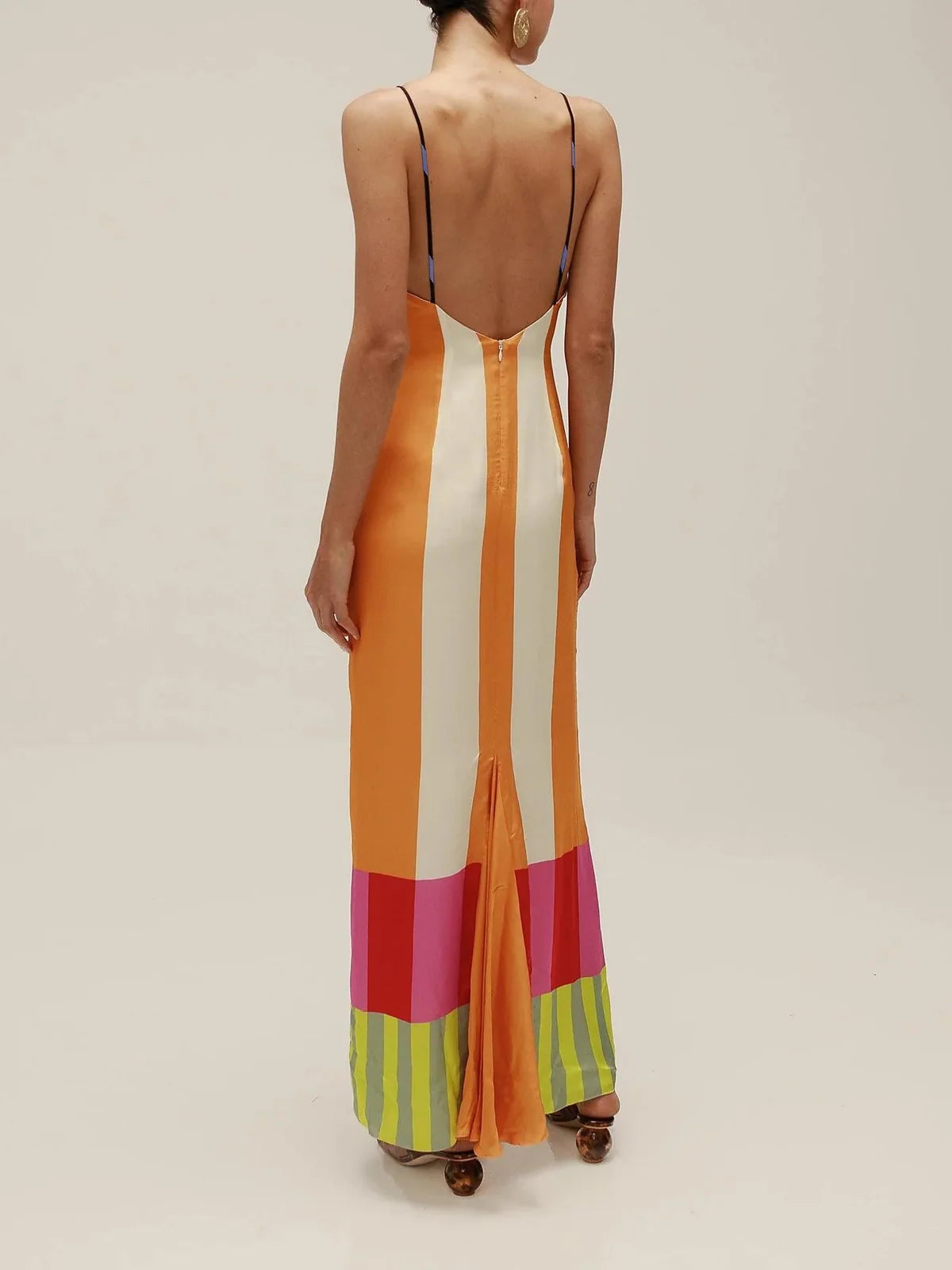 Paloma - Maxivestido de rayas de colores