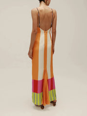 Paloma - Maxivestido de rayas de colores