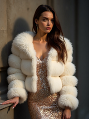 Abrigo de Pelo | White Glow Coat