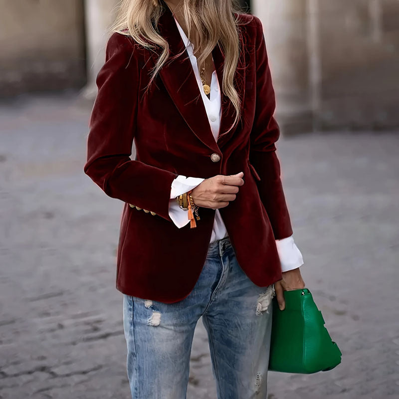 Clarissa | Blazer in velluto raffinato premium