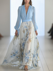 Dolores | Abito lungo con stampa floreale