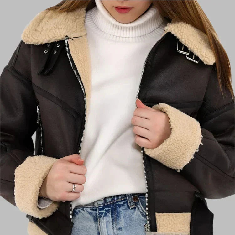Pia | Giacca in pelle traspirante versatile