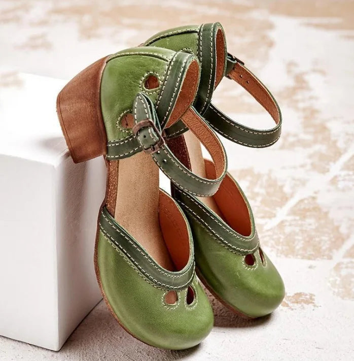 Costanza | Sandali vintage in pelle con cinturino
