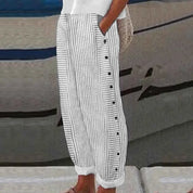 Oriella | Pantaloni a righe Seabreeze