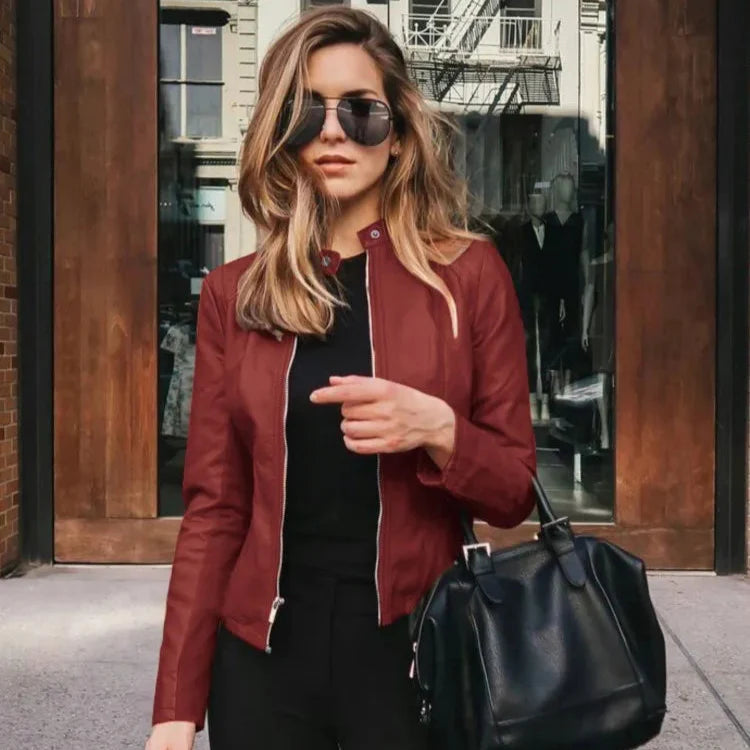 Pia | Chaqueta versátil de piel de alta calidad