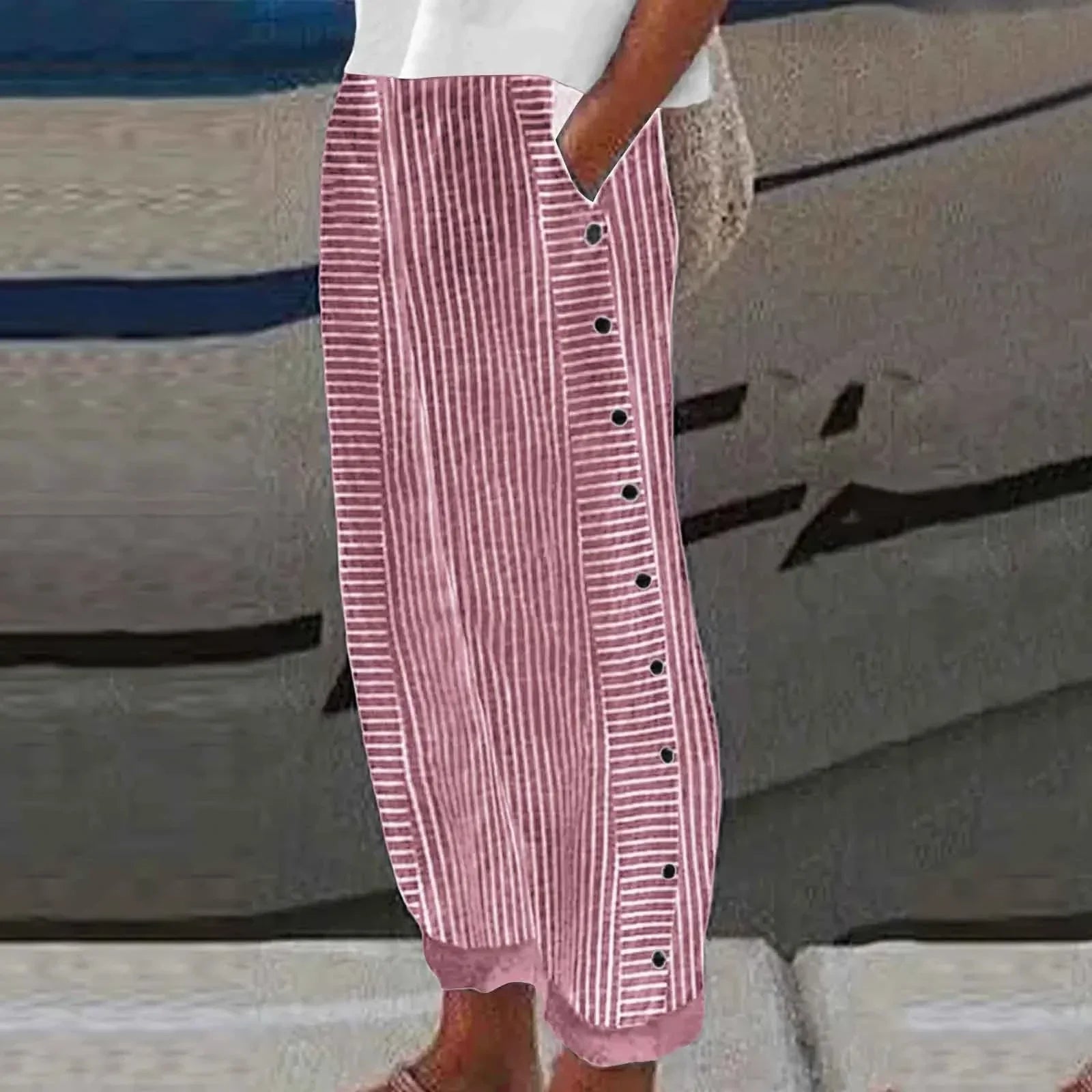 Oriella | Pantaloni a righe Seabreeze