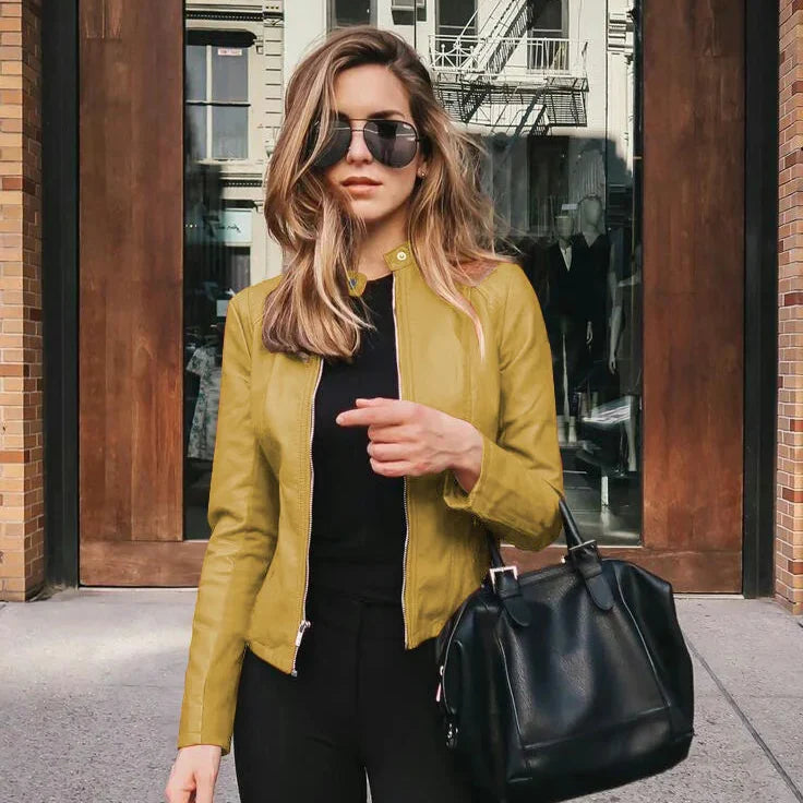 Pia | Chaqueta versátil de piel de alta calidad