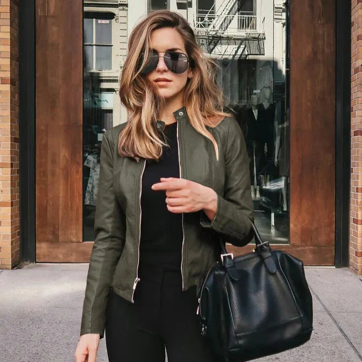Pia | Chaqueta versátil de piel de alta calidad