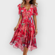 Daisy | Abito Midi a Fiori con Scollo a V