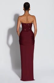 Carina Maxi Dress - Burgundy