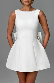 Vestido mini Carrie - Marfil