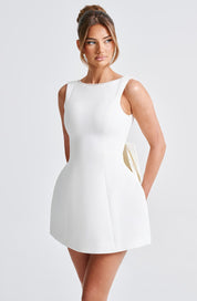 Vestido mini Carrie - Marfil