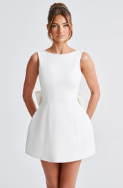 Vestido mini Carrie - Marfil