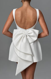 Vestido mini Carrie - Marfil