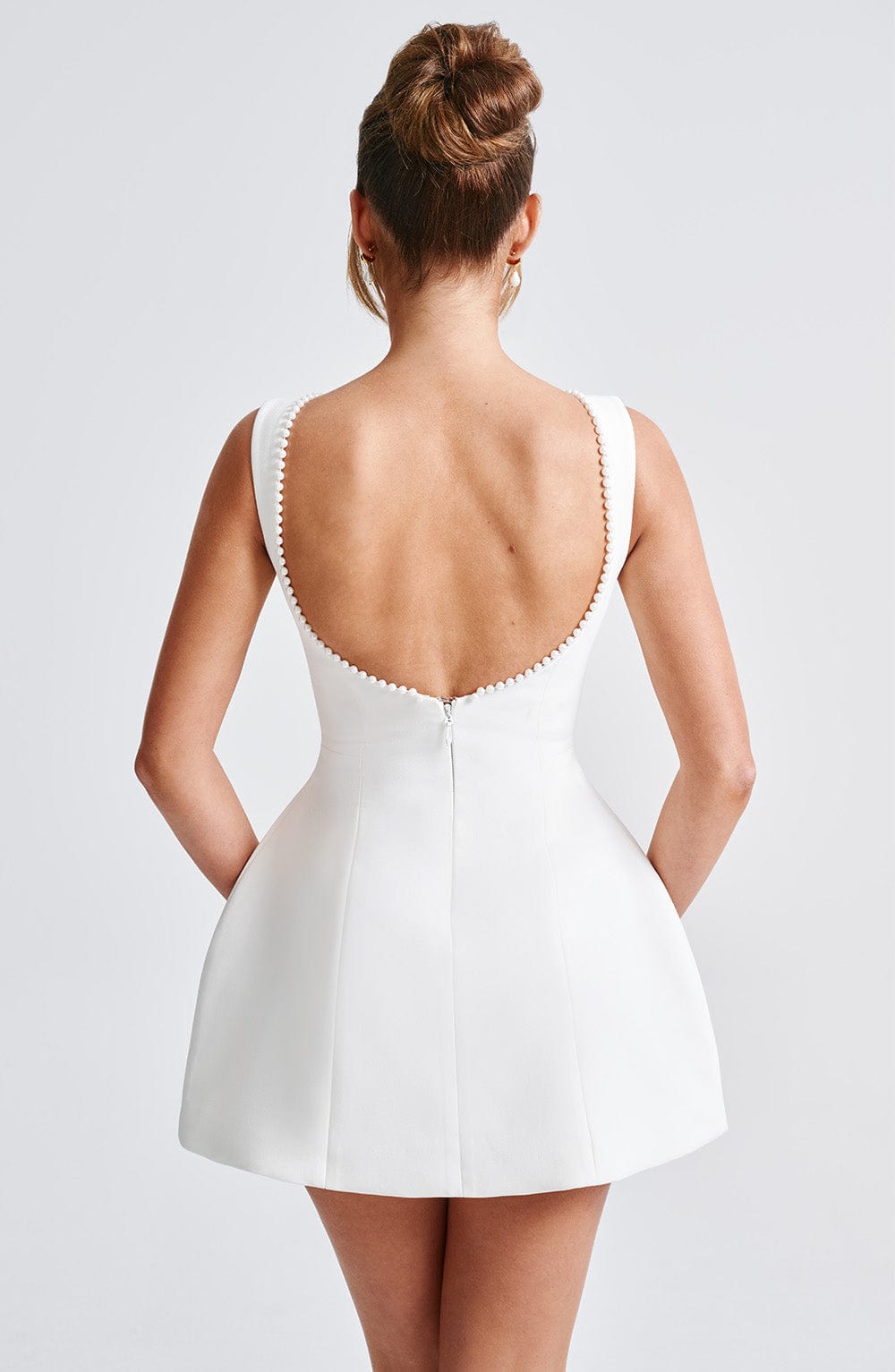 Vestido mini Carrie - Marfil