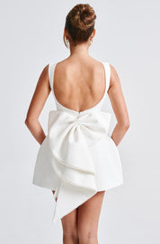 Vestido mini Carrie - Marfil