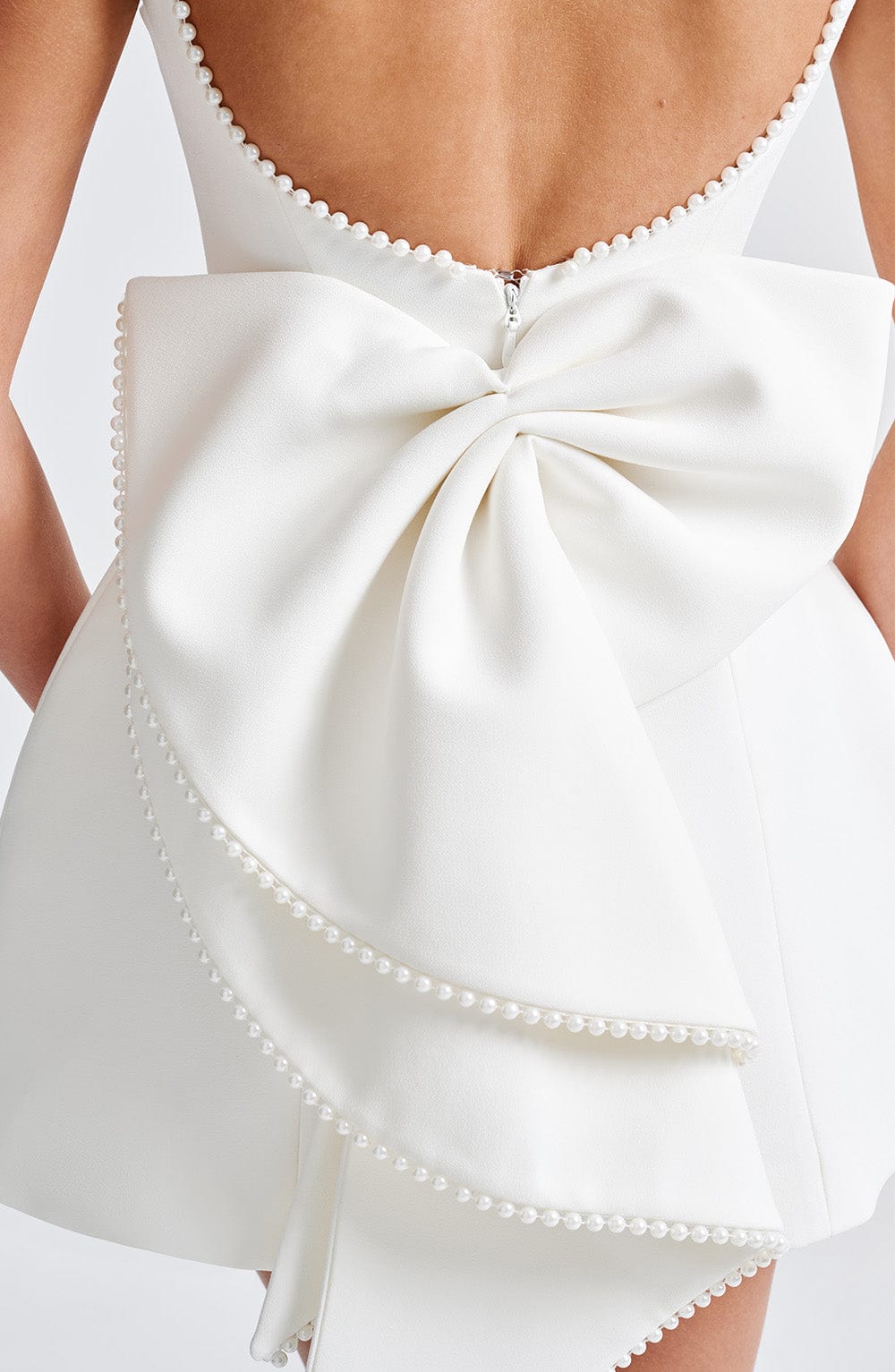 Vestido mini Carrie - Marfil