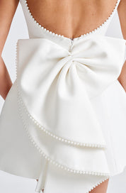 Vestido mini Carrie - Marfil