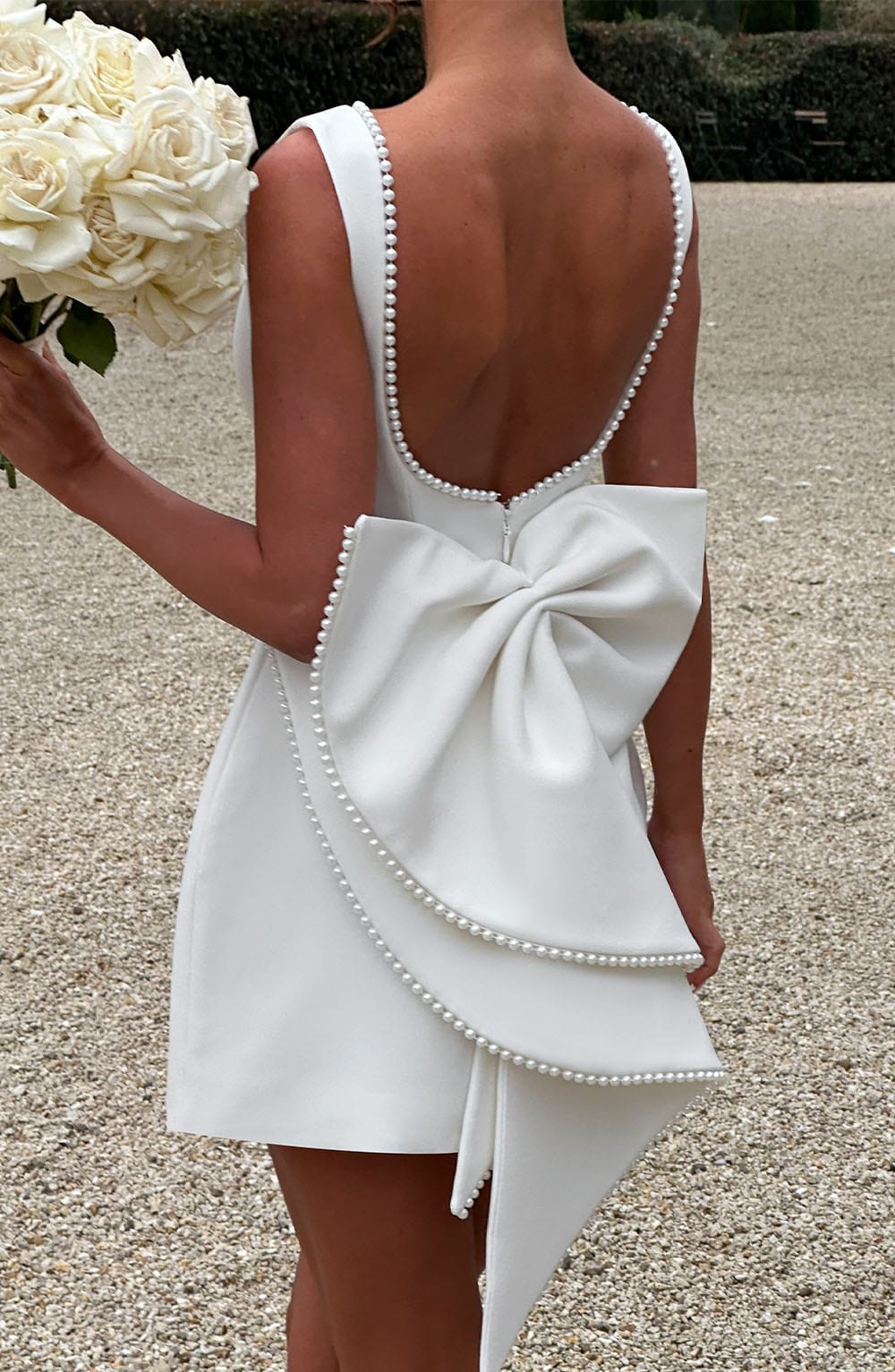 Vestido mini Carrie - Marfil