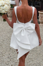 Vestido mini Carrie - Marfil